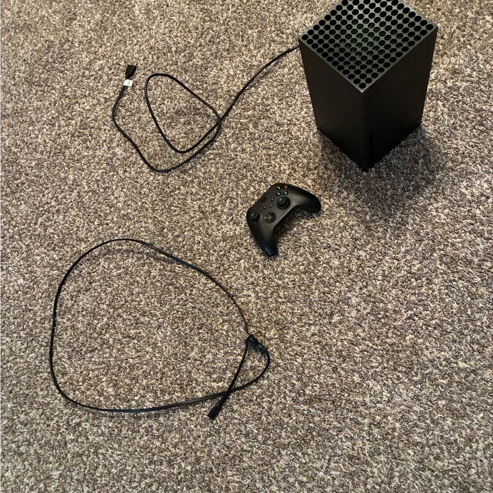 Xbox X series with controller and power cable - black